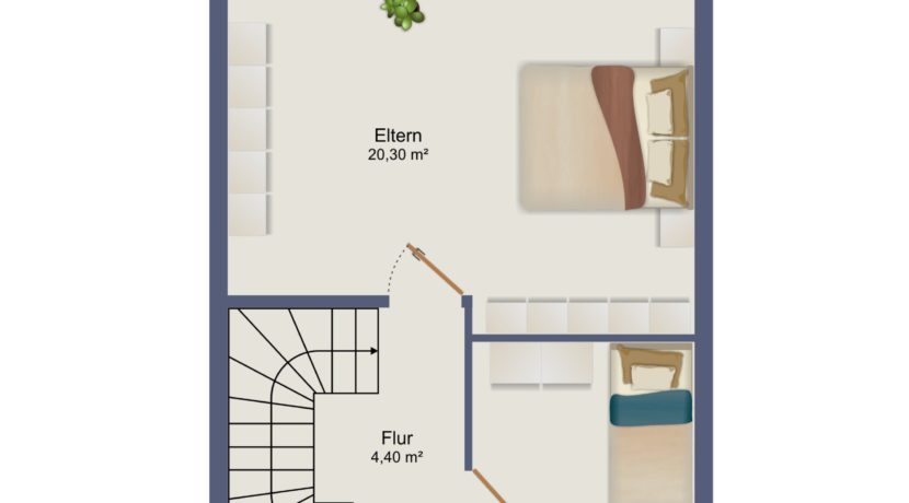 Plan OG mit 2 Schlfzimmern