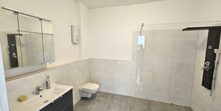 modernes Bad mit begehbarer Dusche